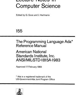 خرید و دانلود نسخه کامل کتاب The Programming Language Ada Reference Manual American National Standards Institute, Inc. ANSI/MIL-STD-1815A-1983