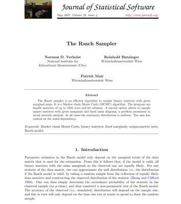 خرید و دانلود نسخه کامل کتاب The Rasch Sampler + Code