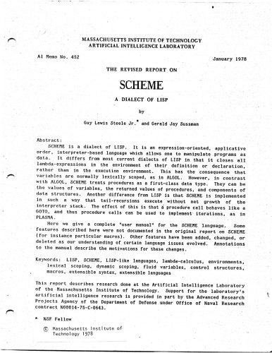خرید و دانلود نسخه کامل کتاب The revised report on SCHEME, a dialect of LISP_6877d348405a4.jpeg خرید و دانلود نسخه کامل کتاب The revised report on SCHEME, a dialect of LISP
