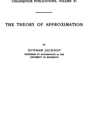 خرید و دانلود نسخه کامل کتاب The theory of approximation