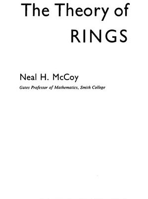 خرید و دانلود نسخه کامل کتاب The Theory of Rings