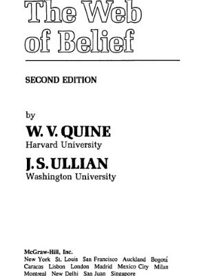 خرید و دانلود نسخه کامل کتاب The Web of Belief