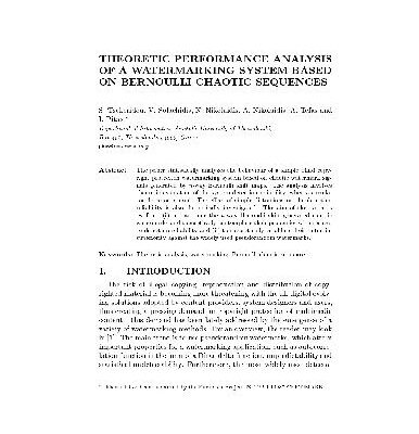 خرید و دانلود نسخه کامل کتاب Theoretic performance analysis of a watermarking system