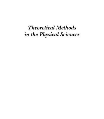 خرید و دانلود نسخه کامل کتاب Theoretical Methods in the Physical Sciences: An introduction to problem solving using Maple V