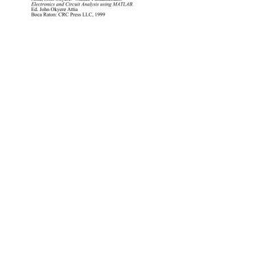 خرید و دانلود نسخه کامل کتاب Tolerance Analysis of Electronic Circuits Using MATLAB