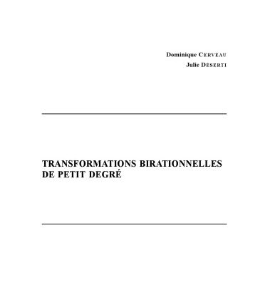 خرید و دانلود نسخه کامل کتاب Transformations birationnelles de petit degré