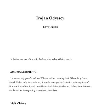 خرید و دانلود نسخه کامل کتاب Trojan Odyssey (Dirk Pitt Novels)