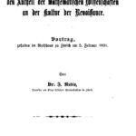 خرید و دانلود نسخه کامل کتاب Ueber den Antheil der mathematiſchen Wiſſenſchaften an der Kultur der Renaiſſance. Vortrag, gehalten im Rathhaus zu Zürich am 5. Februar 1891