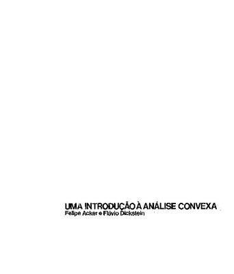 خرید و دانلود نسخه کامل کتاب Uma Introdução a Análise Convexa