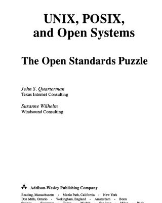 خرید و دانلود نسخه کامل کتاب UNIX, POSIX, and Open Systems: The Open Standards Puzzle