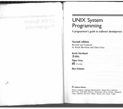 خرید و دانلود نسخه کامل کتاب Unix System Programming : a programmer’s guide to software development