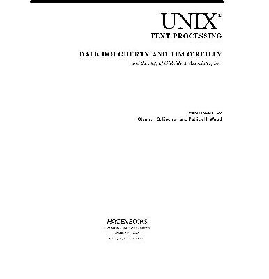خرید و دانلود نسخه کامل کتاب UNIX Text Processing
