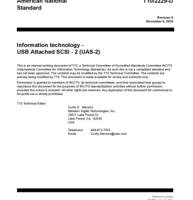 خرید و دانلود نسخه کامل کتاب USB Attached SCSI – 2 (UAS-2 r00)