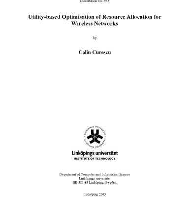 خرید و دانلود نسخه کامل کتاب Utility-based optimisation of resource allocation for wireless networks