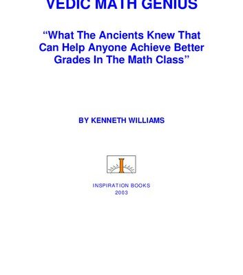 خرید و دانلود نسخه کامل کتاب Vedic Math Genius: What the Ancients Knew that can Help Anyone Achieve Better Grades in the Math Class