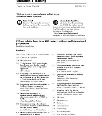 خرید و دانلود نسخه کامل کتاب VET and related isues in an SME context: national and international perspectives
