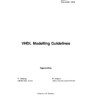 خرید و دانلود نسخه کامل کتاب VHDL Modelling Guidelines