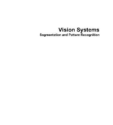 خرید و دانلود نسخه کامل کتاب Vision systems: segmentation and pattern recognition