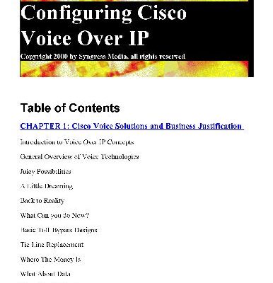 خرید و دانلود نسخه کامل کتاب VOIP. Configuring Cisco Voice over IP
