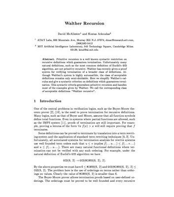 خرید و دانلود نسخه کامل کتاب Walther recursion