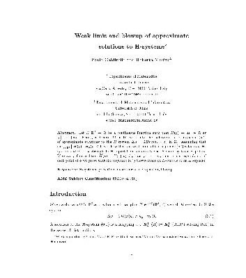 خرید و دانلود نسخه کامل کتاب Weak limit and blowup of approximate solutions to H-systems