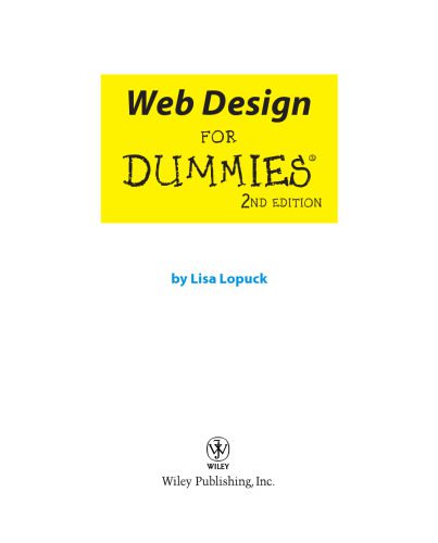 خرید و دانلود نسخه کامل کتاب Web design for dummies_686515ba8b632.jpeg خرید و دانلود نسخه کامل کتاب Web design for dummies