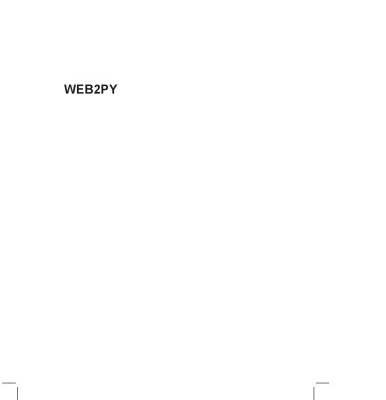 خرید و دانلود نسخه کامل کتاب Web2Py Manual