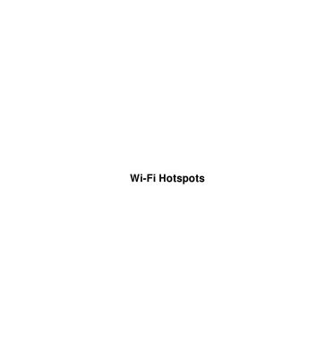 خرید و دانلود نسخه کامل کتاب Wi-Fi Hotspots