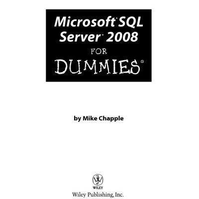 خرید و دانلود نسخه کامل کتاب Wiley Microsoft SQL Server 2008 for Dummies