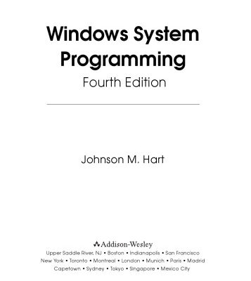 خرید و دانلود نسخه کامل کتاب Windows System Programming (4th Edition) (Addison-Wesley Microsoft Technology Series)
