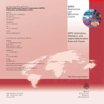 خرید و دانلود نسخه کامل کتاب WIPO Arbitration, Mediation, and Expert Determination Rules and Clauses