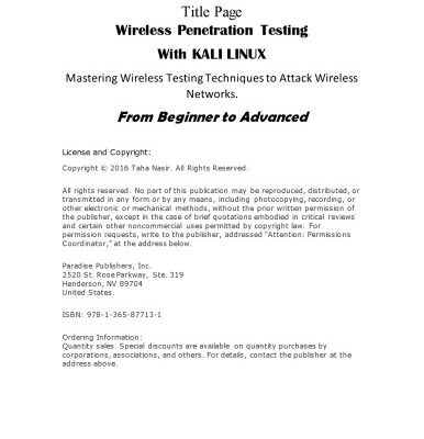 خرید و دانلود نسخه کامل کتاب Wireless Penetration Testing with Kali Linux