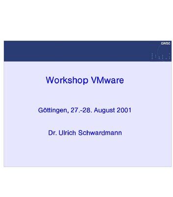 خرید و دانلود نسخه کامل کتاب Workshop VM-Ware (Göttingen, 27.-28. August 2001)