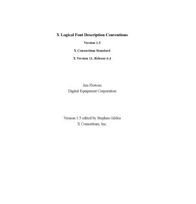 خرید و دانلود نسخه کامل کتاب X Logical Font Description Conventions: X Consortium Standard