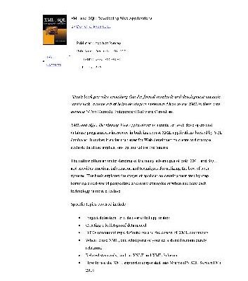 خرید و دانلود نسخه کامل کتاب XML and SQL: Developing Web Applications
