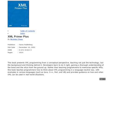 خرید و دانلود نسخه کامل کتاب XML Primer Plus