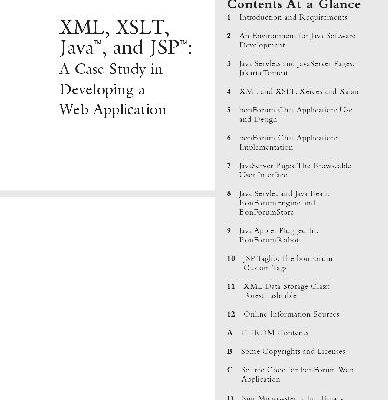 خرید و دانلود نسخه کامل کتاب XML, XSLT, Java, and JSP: A Case Study in Developing a Web Application