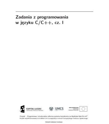خرید و دانلود نسخه کامل کتاب Zadania z programowania w jezyku C C++, cz. I