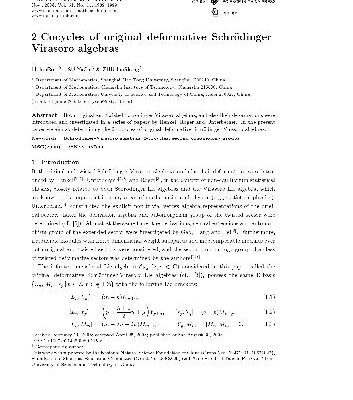 خرید و دانلود نسخه کامل کتاب 2-Cocycles of original deformative Schrodinger-Virasoro algebras