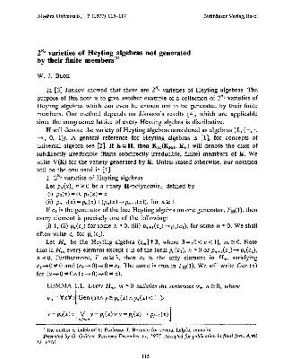 خرید و دانلود نسخه کامل کتاب 2^(x o) varieties of Heyting algebras not generated by their finite members