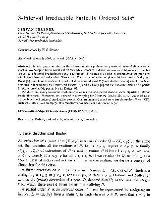 خرید و دانلود نسخه کامل کتاب 3-Interval irreducible partially ordered sets