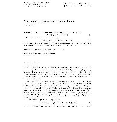 خرید و دانلود نسخه کامل کتاب A bisymmetry equation on restricted domain