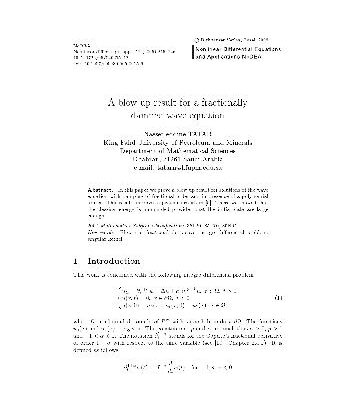 خرید و دانلود نسخه کامل کتاب A blow up result for a fractionally damped wave equation