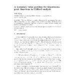 خرید و دانلود نسخه کامل کتاب A Boundary Value Problem for Hypermon Genic Functions in Clifford Analysis