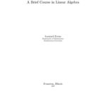 خرید و دانلود نسخه کامل کتاب A Brief Course in Linear Algebra