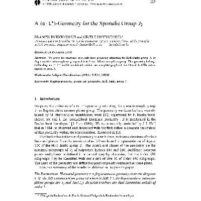 خرید و دانلود نسخه کامل کتاب A (c. L* )-Geometry for the Sporadic Group J2