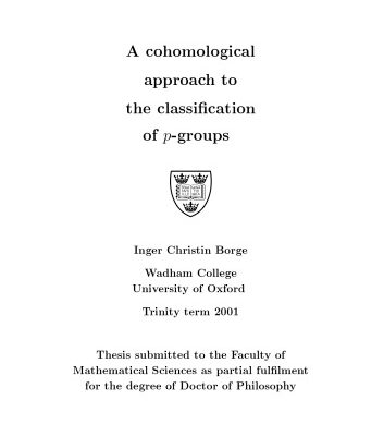 خرید و دانلود نسخه کامل کتاب A cohomological approach to the classification of p-groups