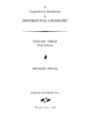خرید و دانلود نسخه کامل کتاب A comprehensive introduction to differential geometry
