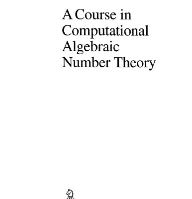 خرید و دانلود نسخه کامل کتاب A course in computational algebraic number theory