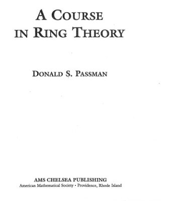 خرید و دانلود نسخه کامل کتاب A course in ring theory